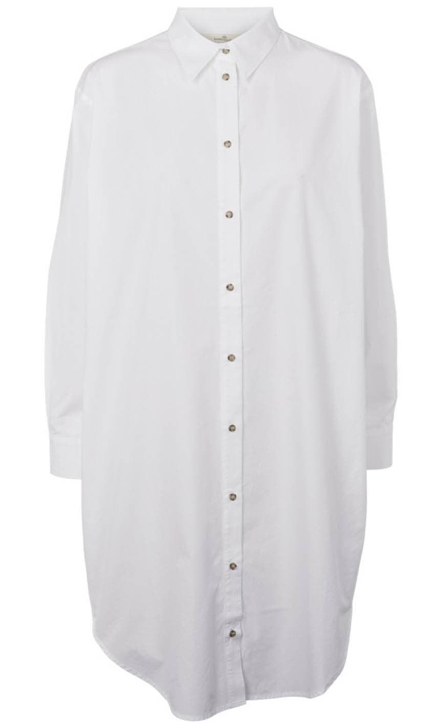 Basic Apparel Skjortekjole - Vilde - Bright White