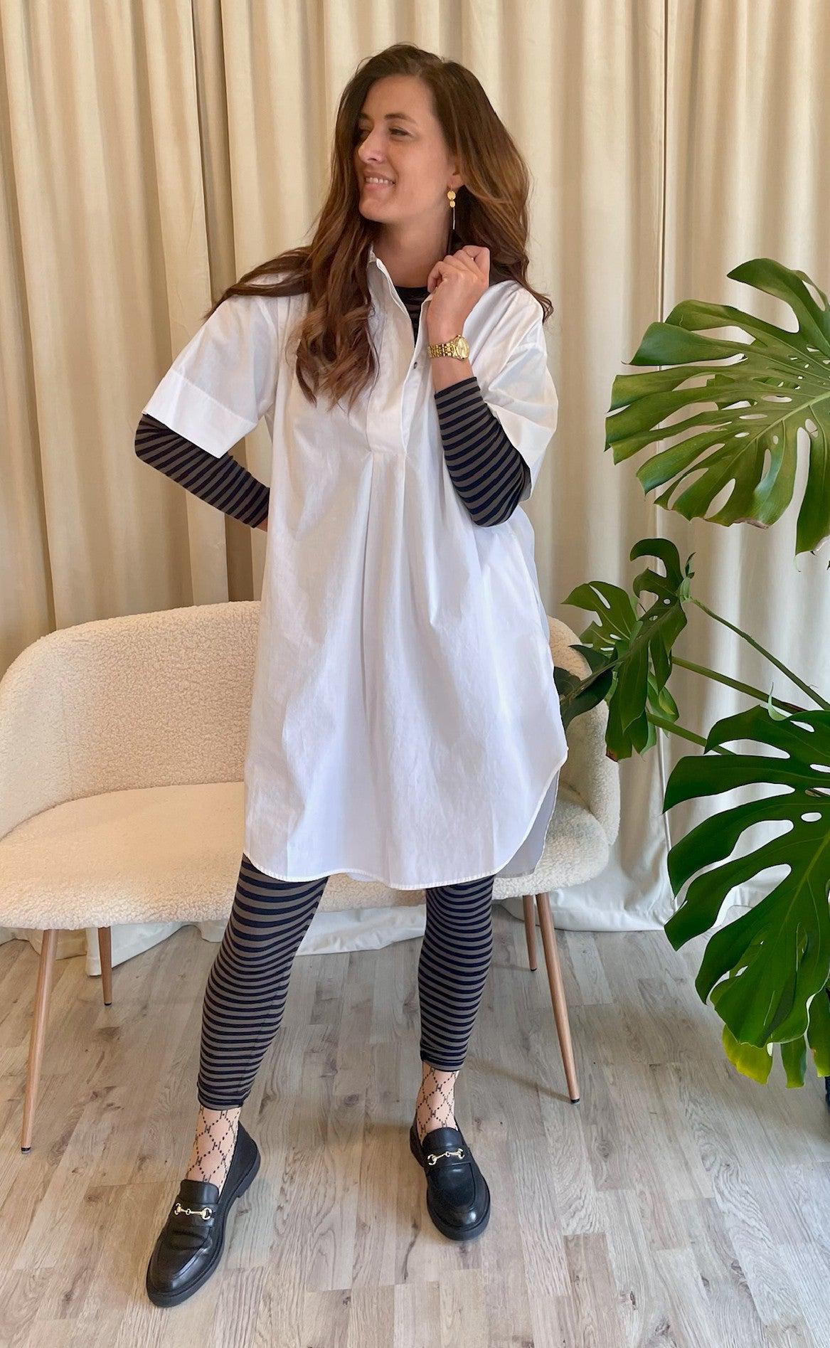 Basic Apparel Skjortekjole - Vilde Tunique - Bright White