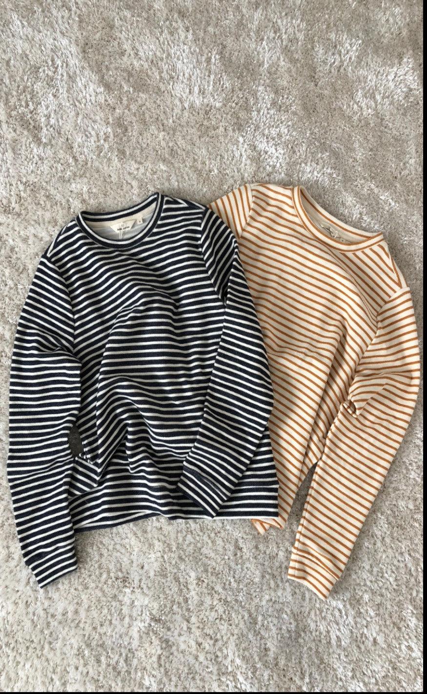 Basic Apparel Sweatshirt - Vendela - Navy / Off White