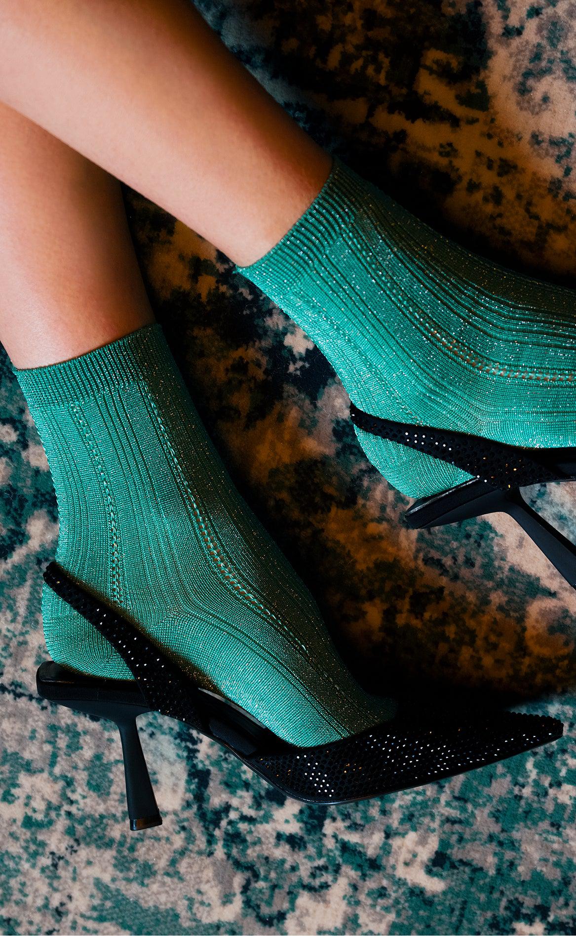 Beck Söndergaard Strømper - Glitter Drake - Irish Green