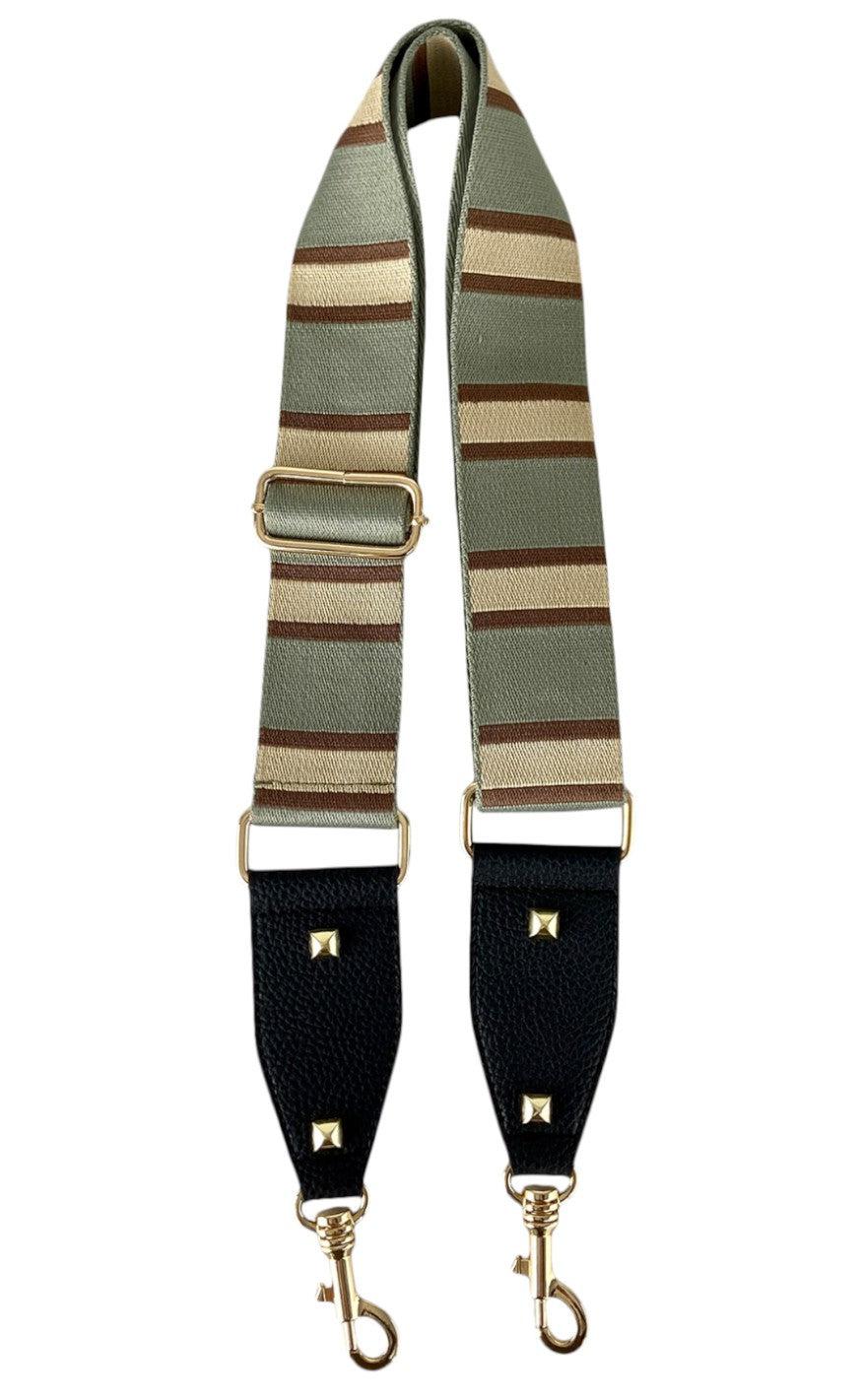 Black Colour Bagstrap - Björk Striped - Mint