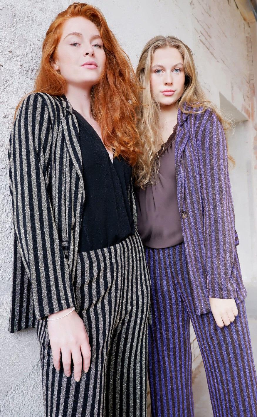 Black Colour Blazer - Muse - Gold Black