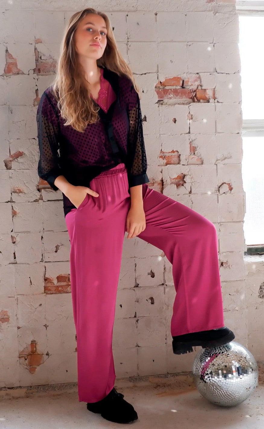 Black Colour Bluse - Bea Lace - Winter Rose