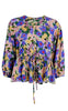 Black Colour Bluse - Blossom - Blue Mix