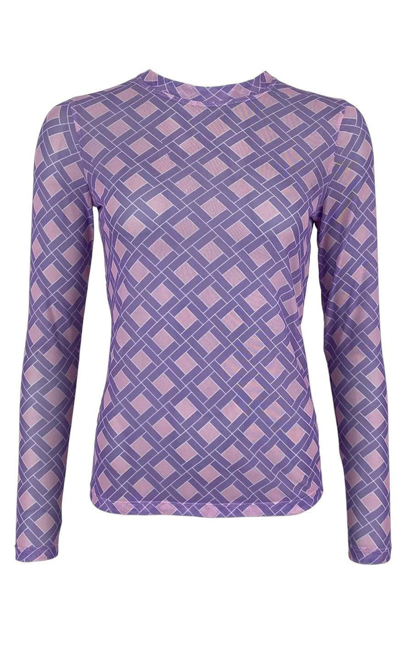 Black Colour Bluse - Florence - Lavender/Rose