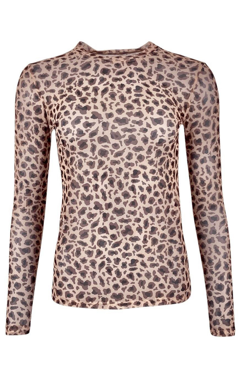Black Colour Bluse - Florence Mesh - Nude Leo
