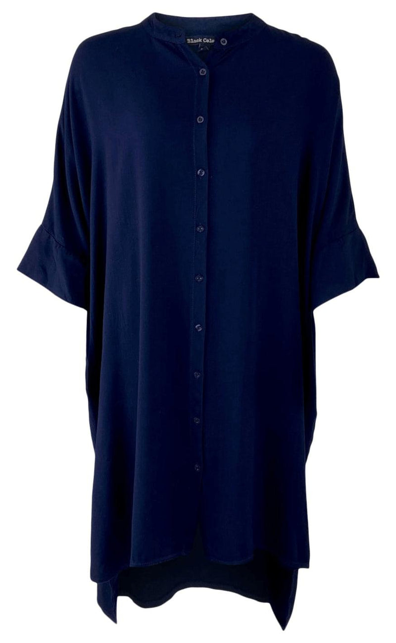 Black Colour Bluse - Isolde Oversized - Navy