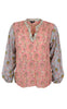 Black Colour Bluse - Luna Kaftan - Pastel Delight