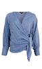 Black Colour Bluse - Luna Wrap - Sky Leo