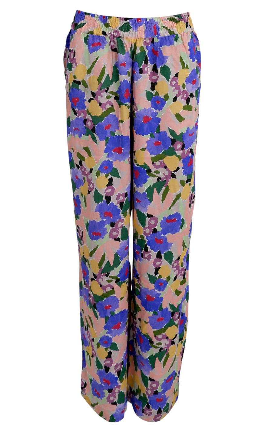 Black Colour Bukser - Blossom - Blue Mix