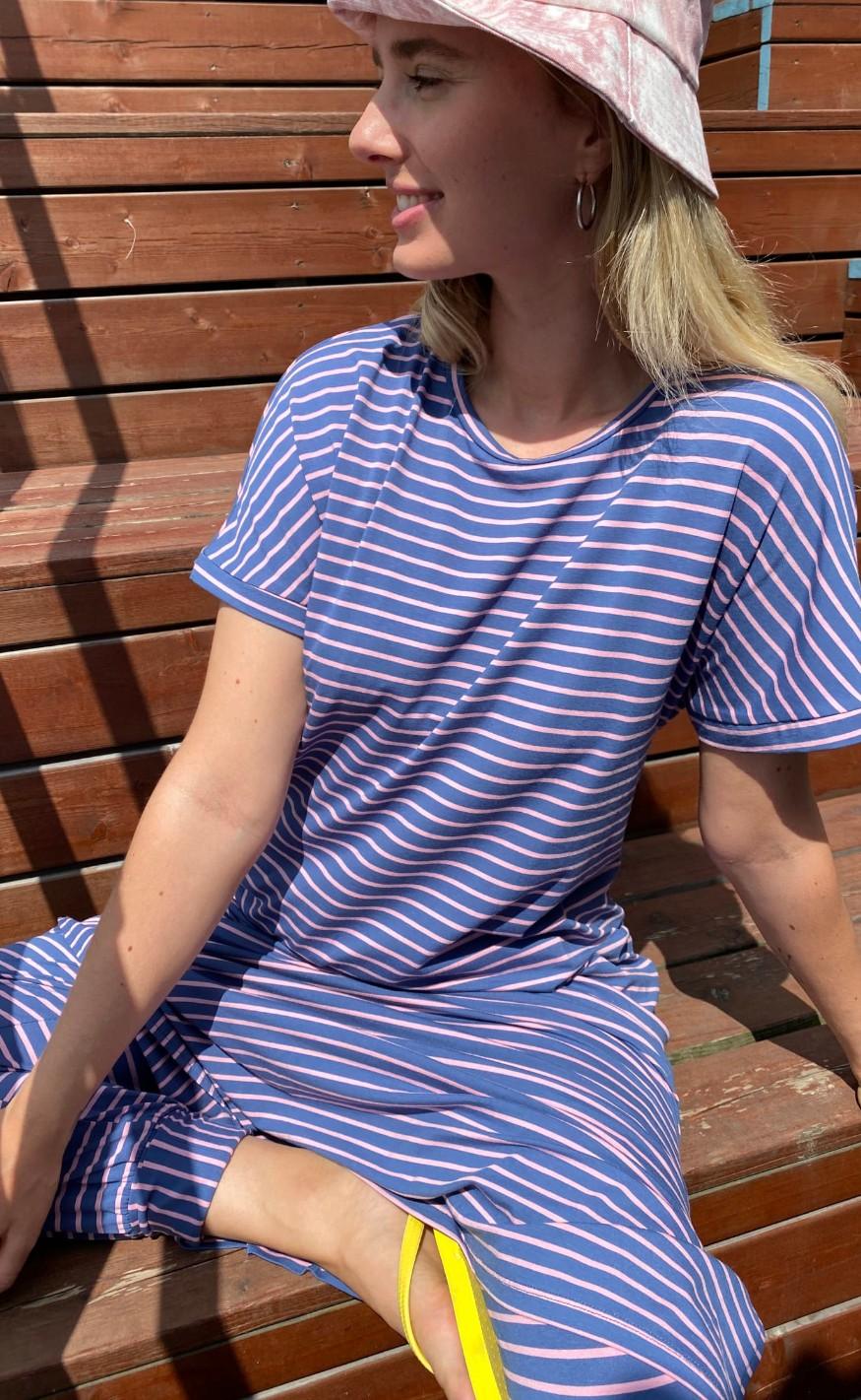 Black Colour Bukser - Polly Jersey Striped - Jeans