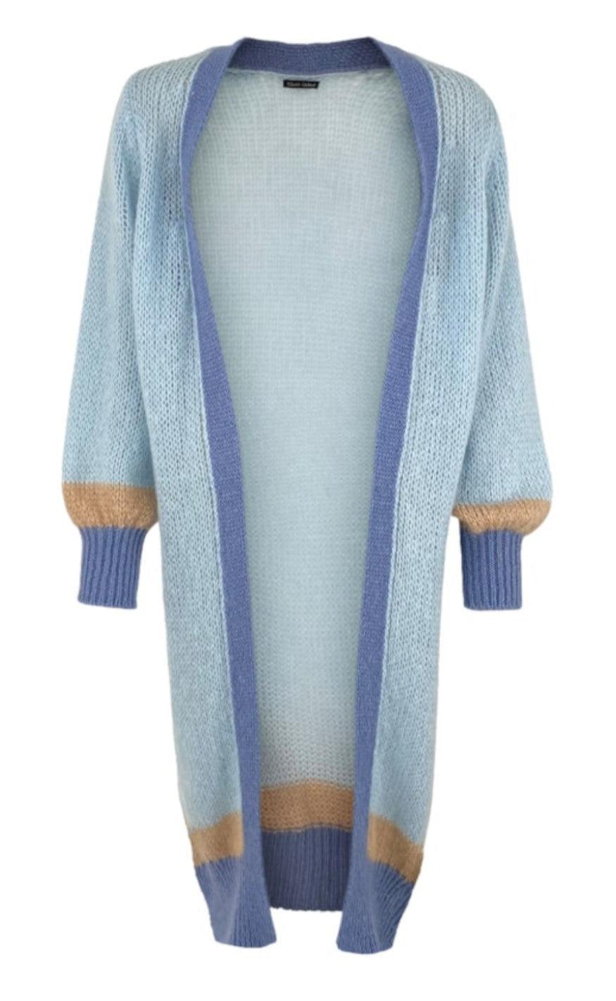 Black Colour Cardigan - Devina - Lt. Blue