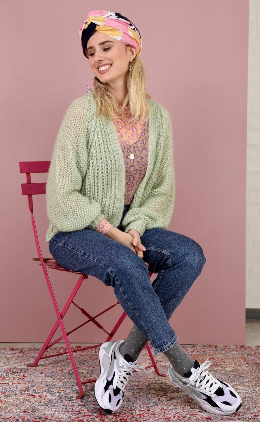Black Colour Cardigan - Felicity Short - Apple