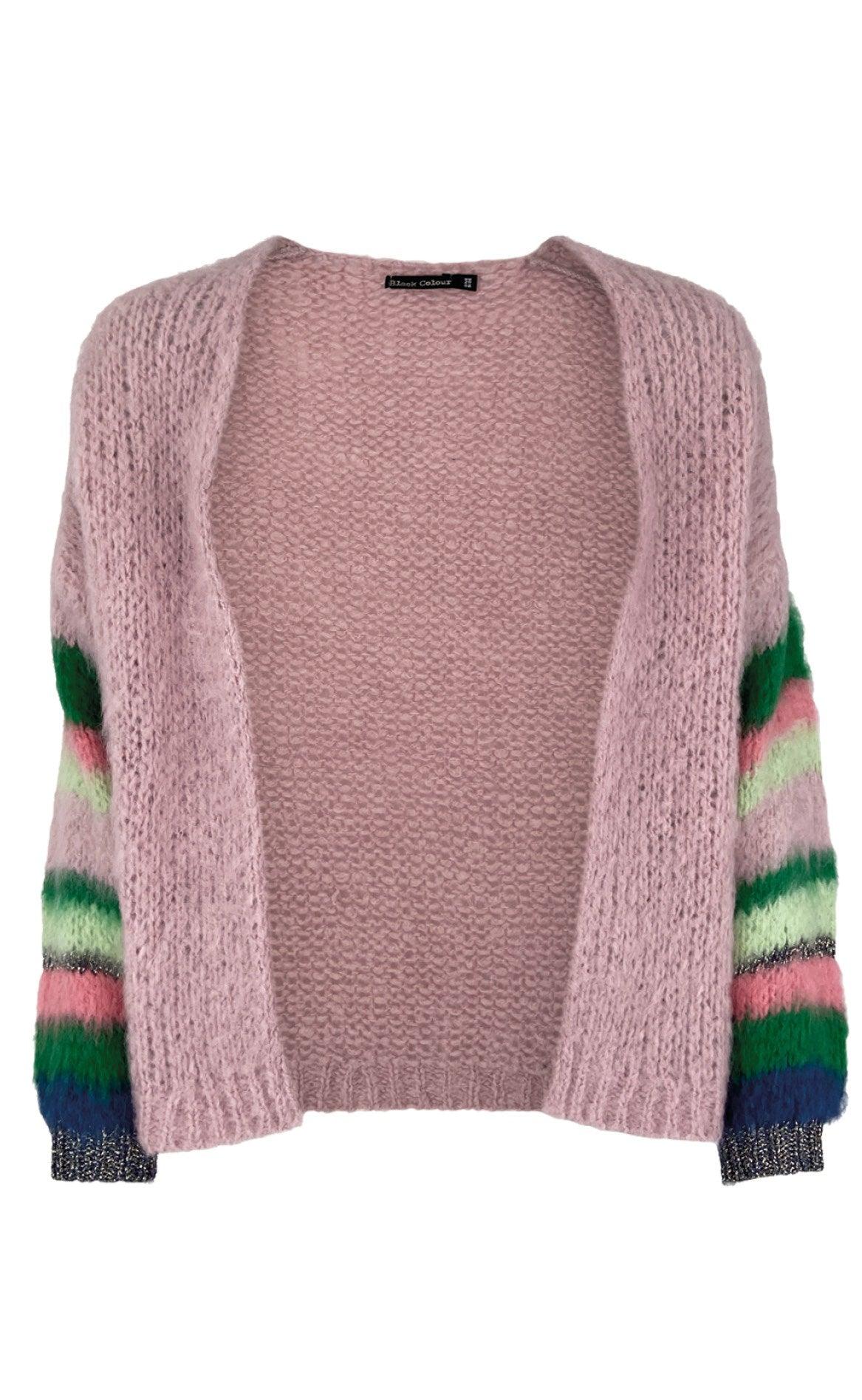 Black Colour Cardigan - Hera Brushed - Rose