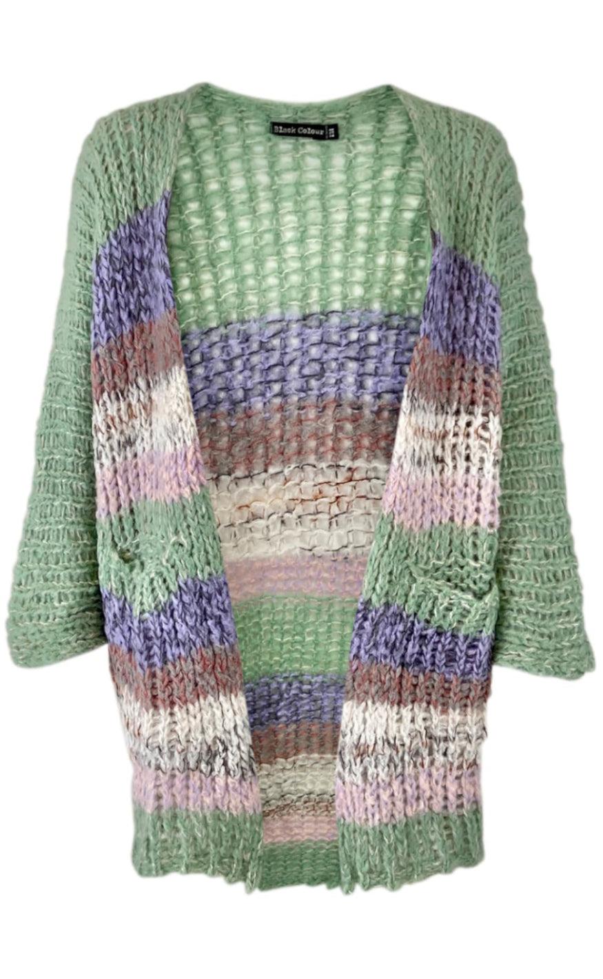 Black Colour Cardigan - Karma - Pastel