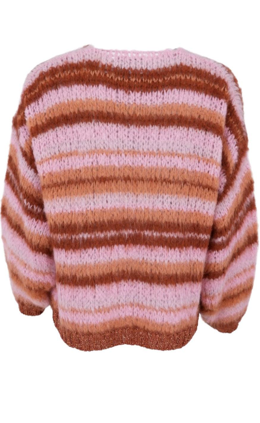 Black Colour Cardigan - Tatum - Rose Mix