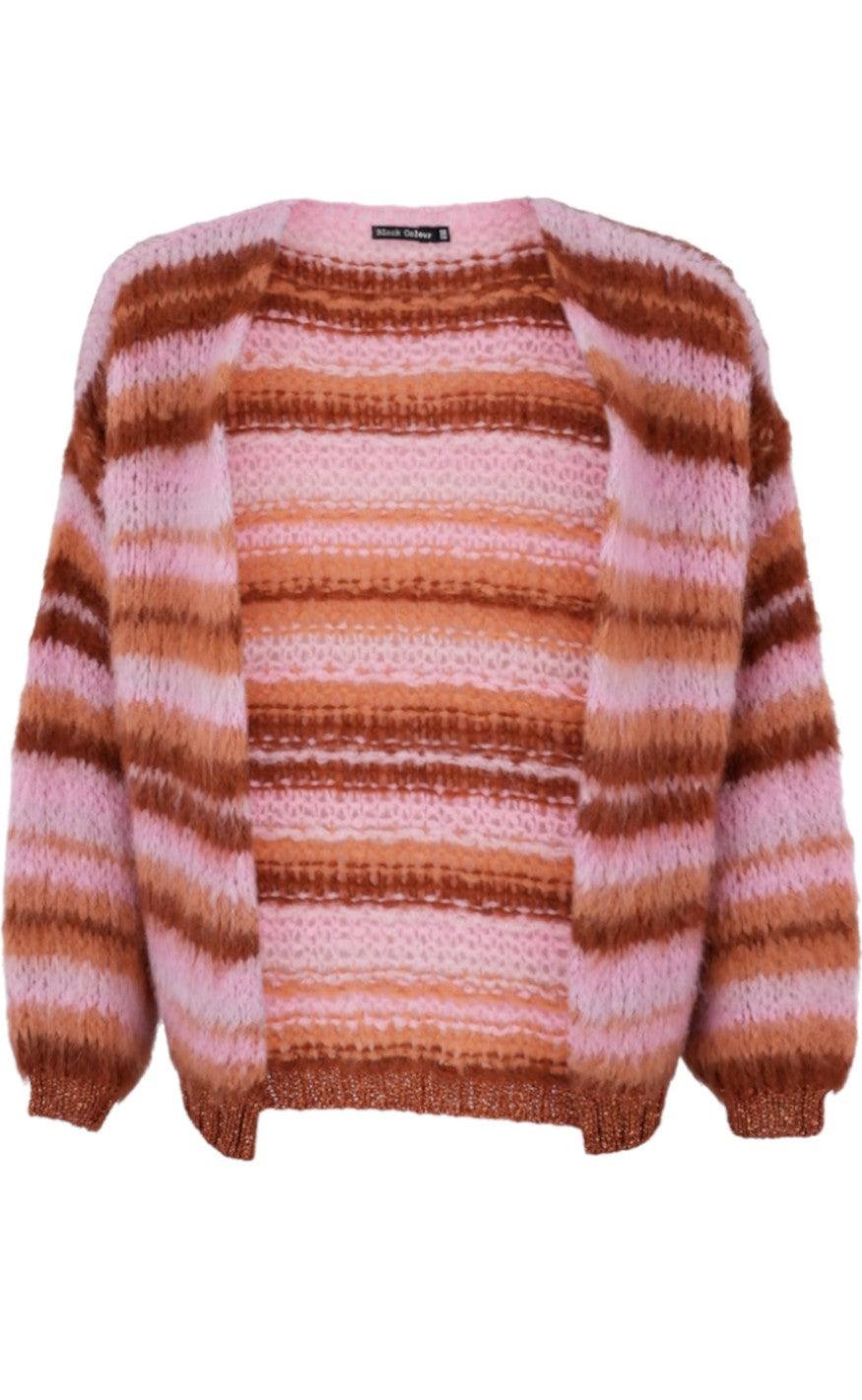 Black Colour Cardigan - Tatum - Rose Mix