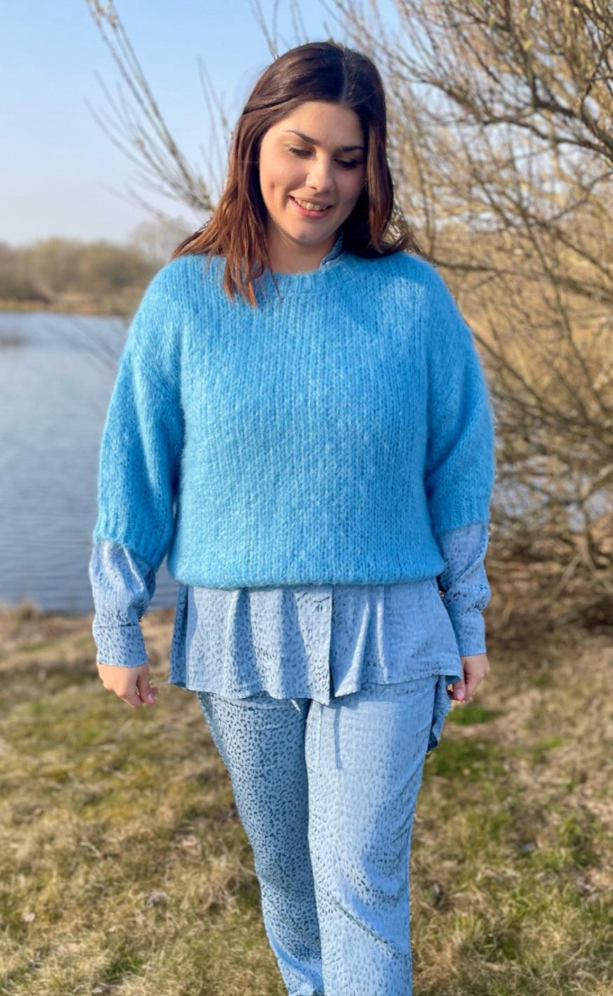 Black Colour Jumper - Casey - Sea Blue