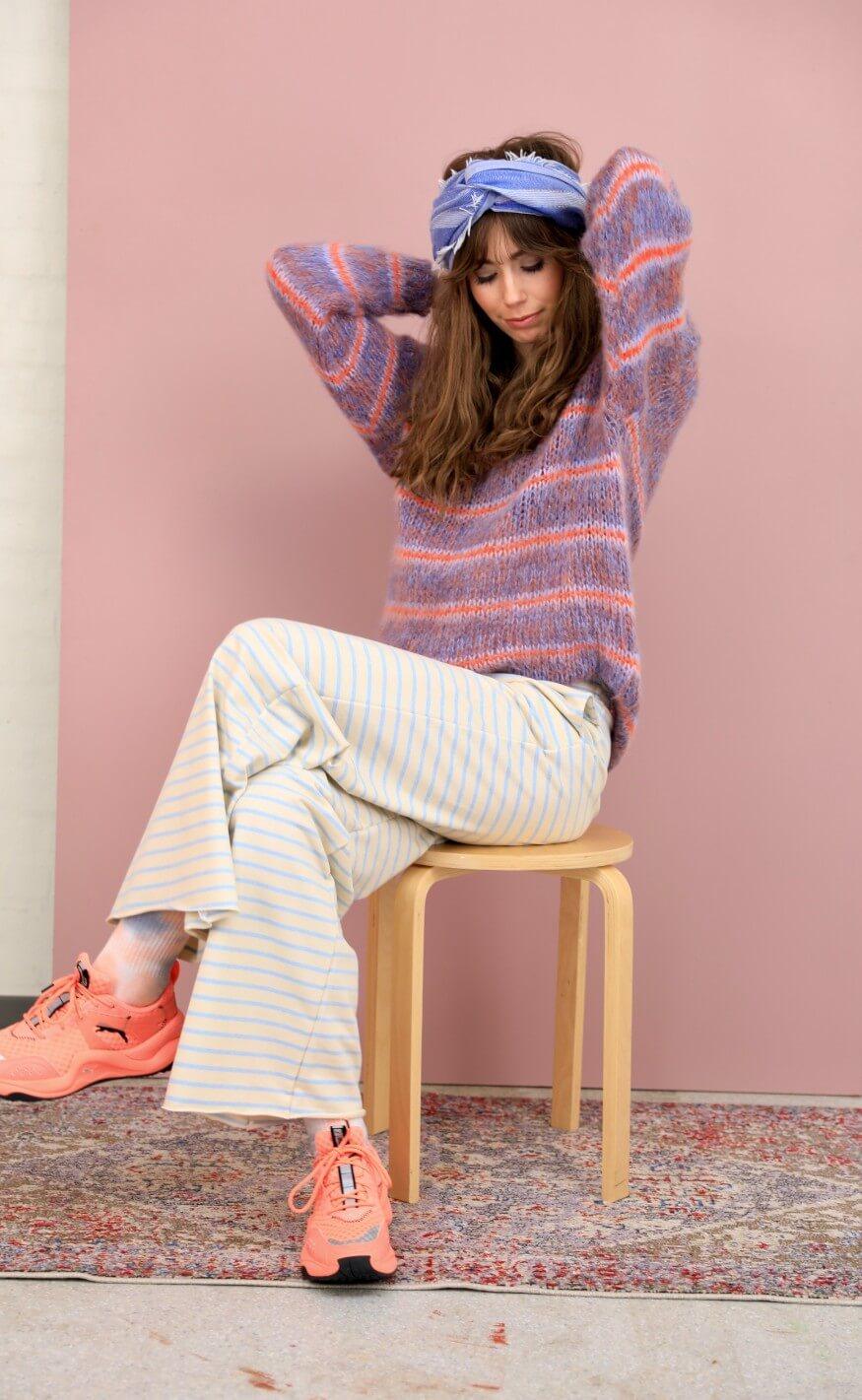 Black Colour Jumper - Gemma - Purple