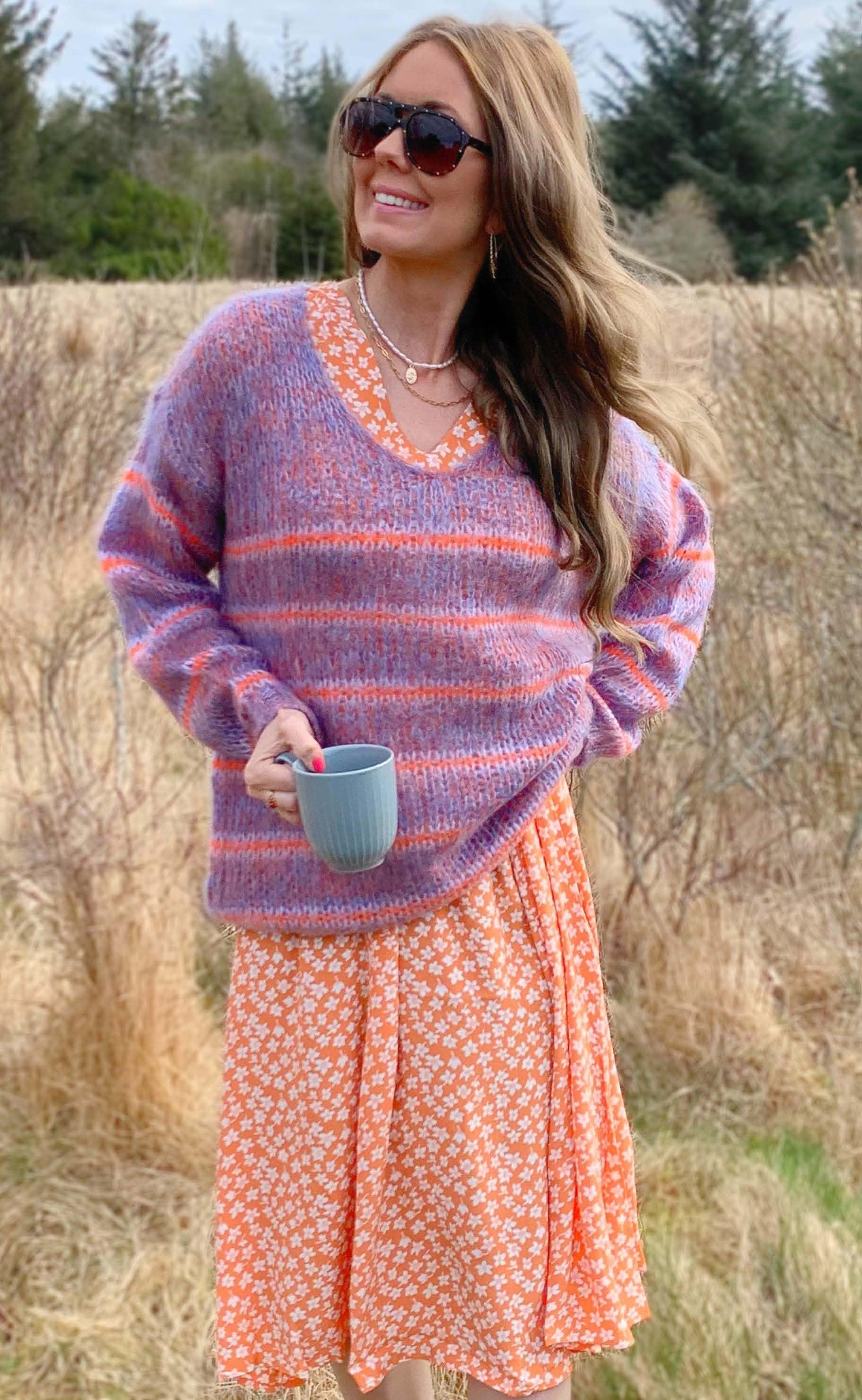 Black Colour Jumper - Gemma - Purple