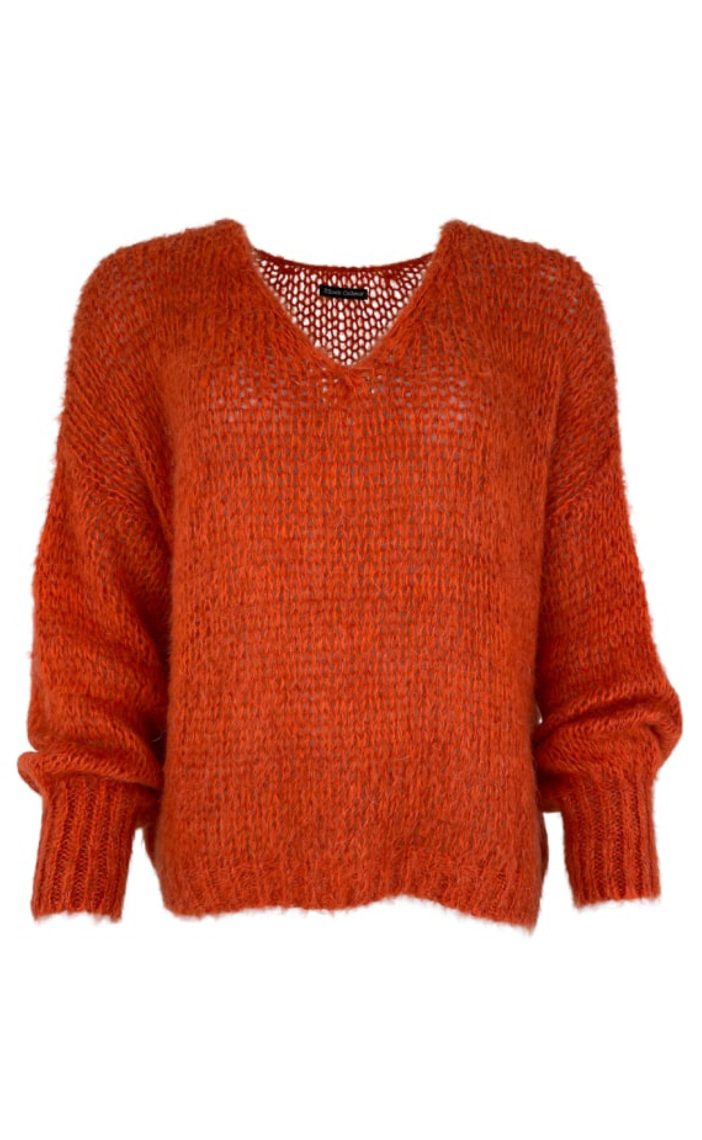 Black Colour Jumper - Simona - Orange