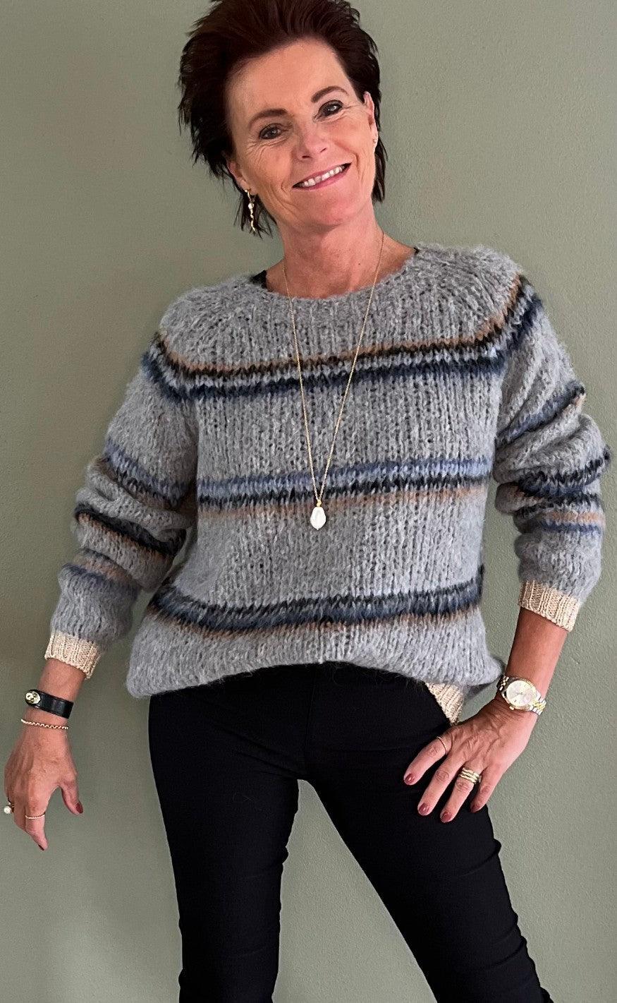 Black Colour Jumper - Thea - Grey