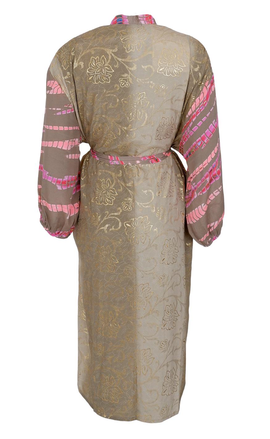 Black Colour Kimono - Luna - Golden Poetic Mix