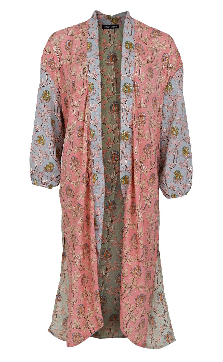 Black Colour Kimono - Luna - Pastel Delight Mix