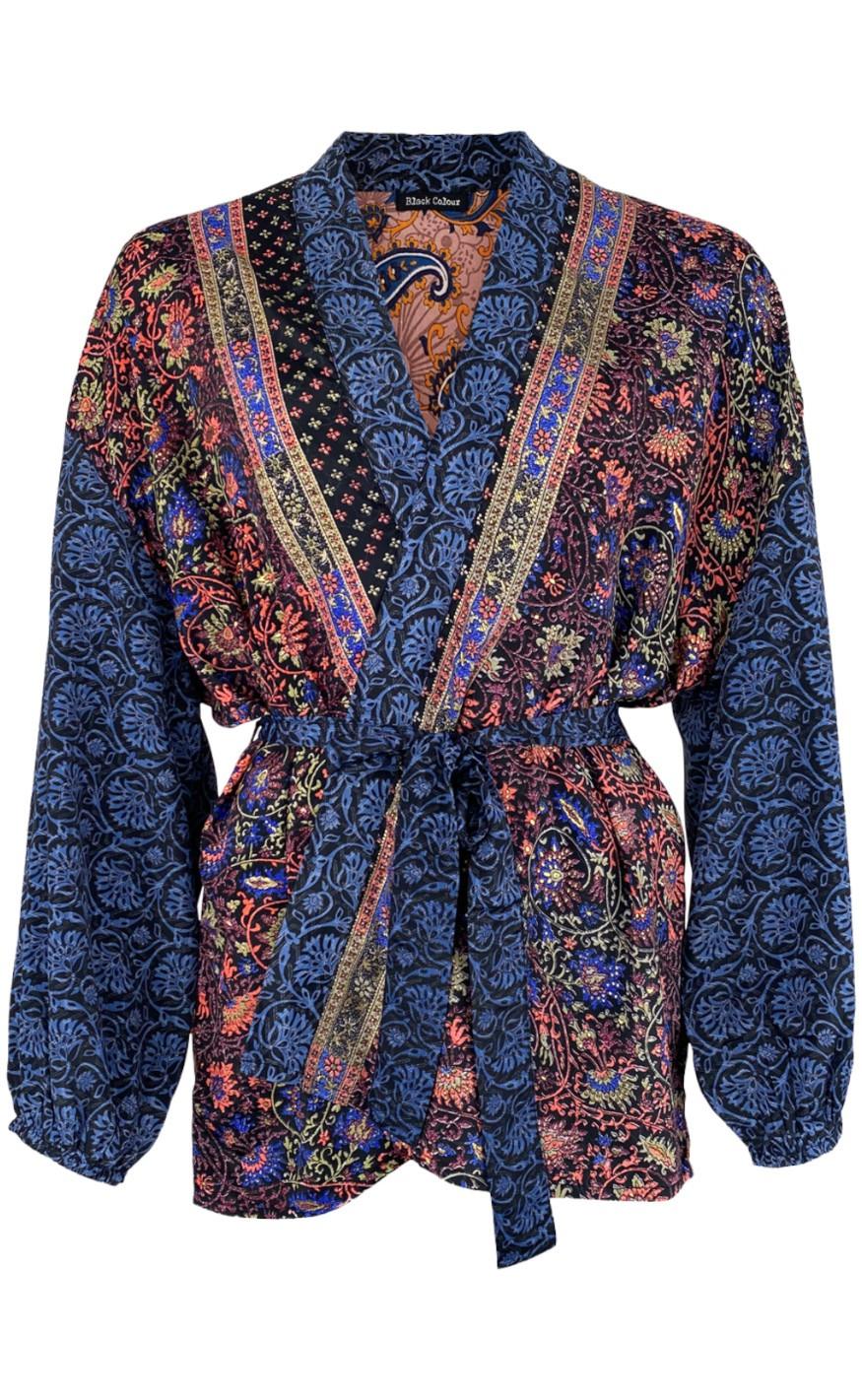 Black Colour Kimono - Luna Short - Midnight Fairytale