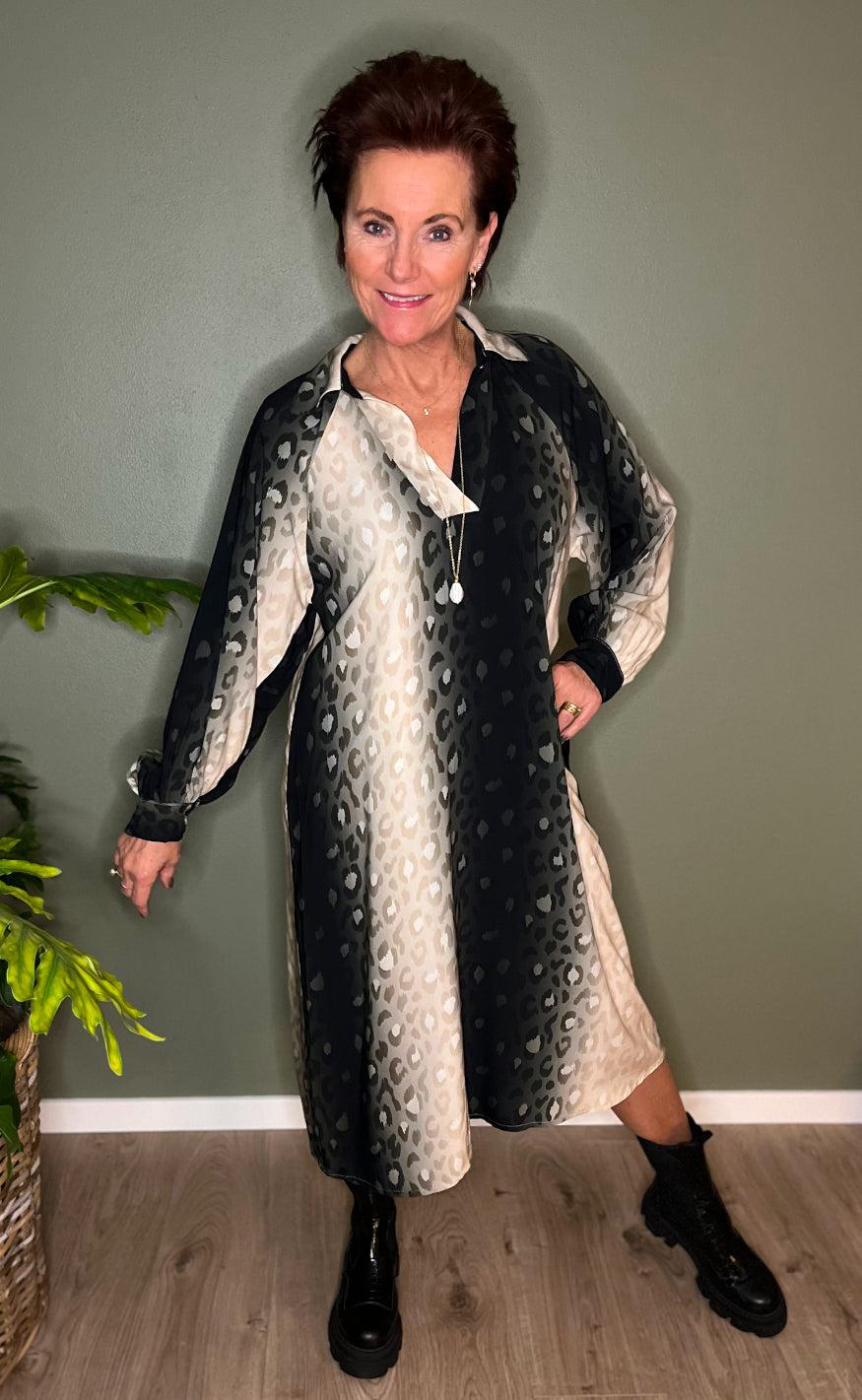 Black Colour Kjole - Carma - Black Leo