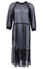 Black Colour Kjole - Dot Mesh - Black