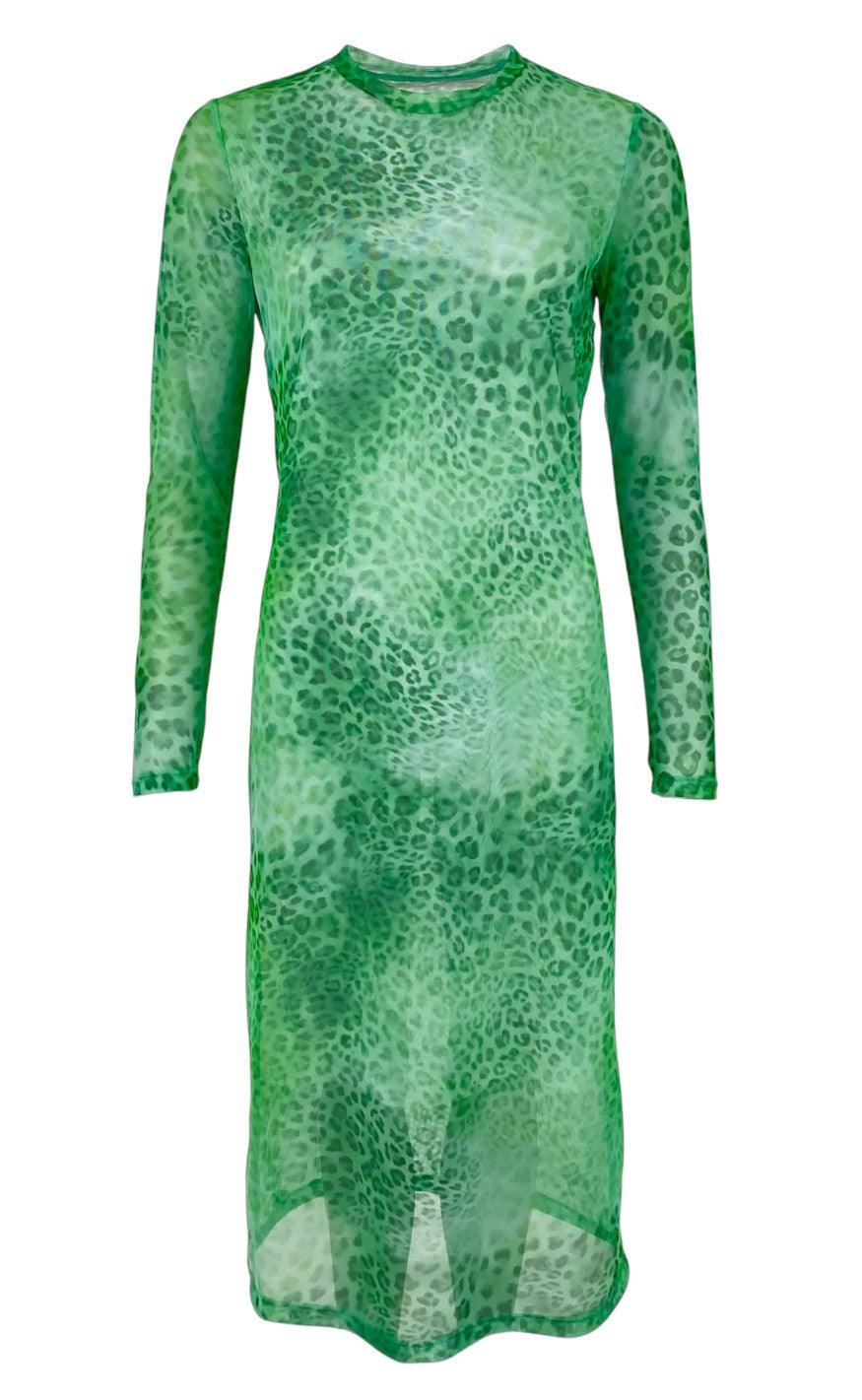 Black Colour Kjole - Florence Mesh - Green Leo
