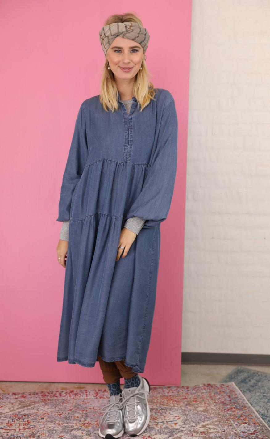 Black Colour Kjole - Frigg Denim - Denim Blue