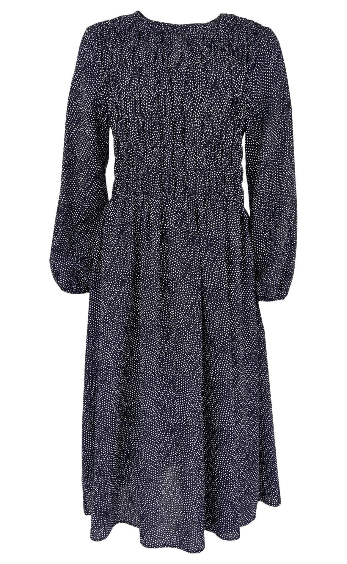 Black Colour Kjole - Holly Smock - Black With Dots