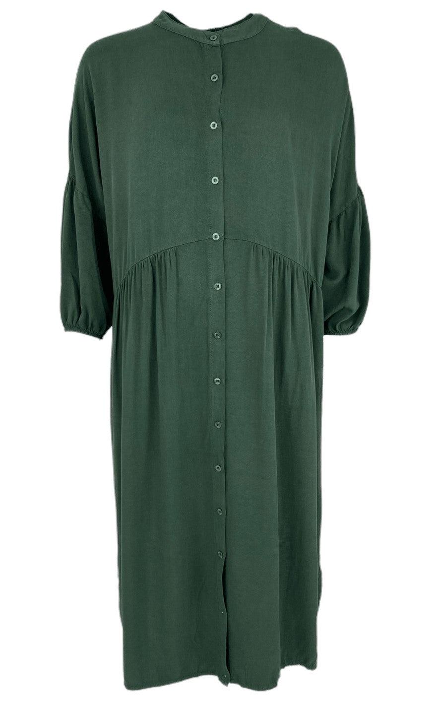 Black Colour Kjole - Ivy - Dark Green