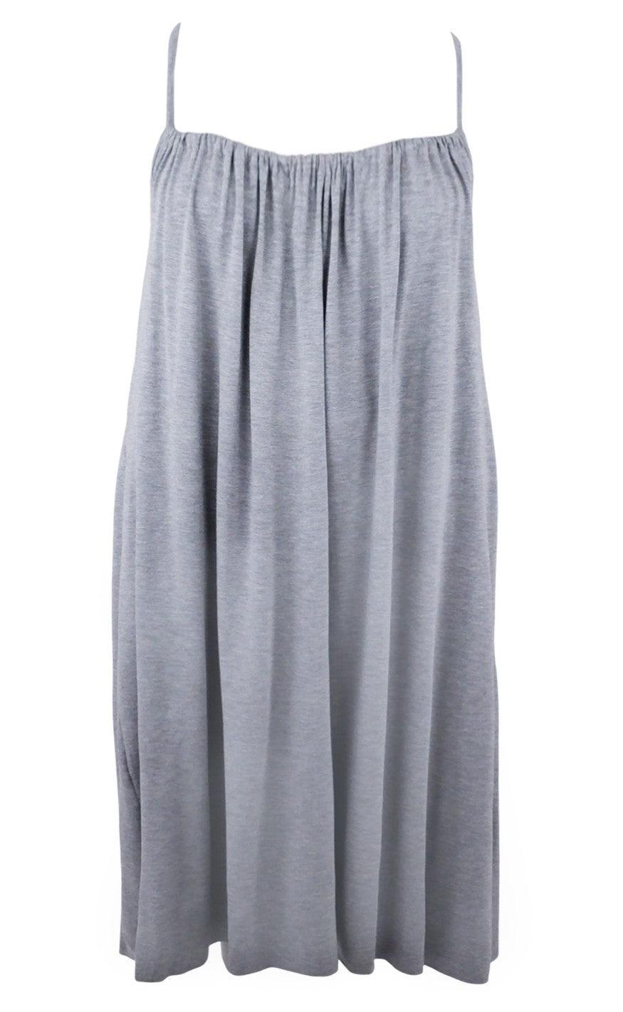 Black Colour Kjole - Jennifer Short Strap - Grey Melange
