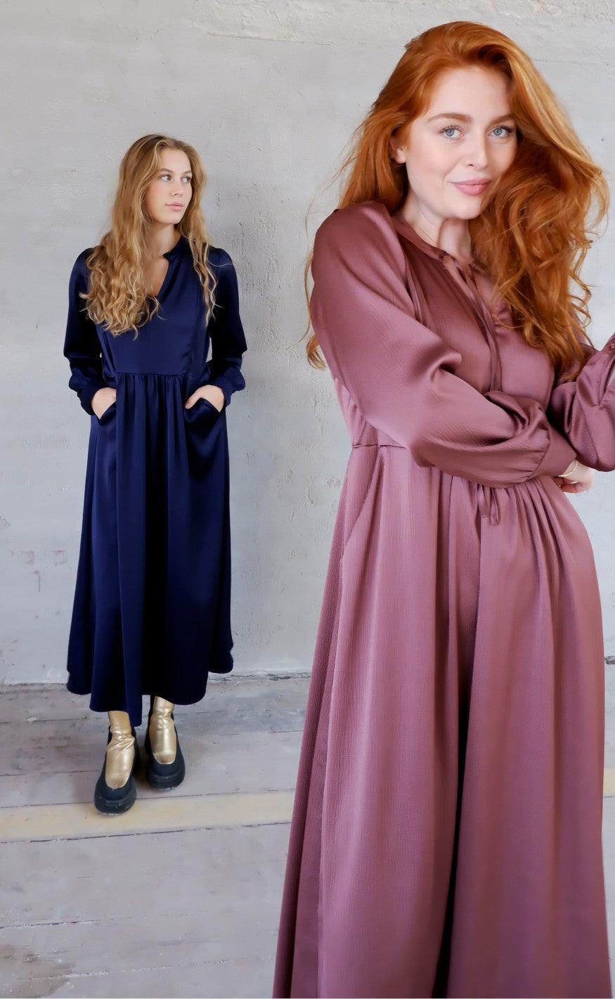 Black Colour Kjole - Laurine - Plum