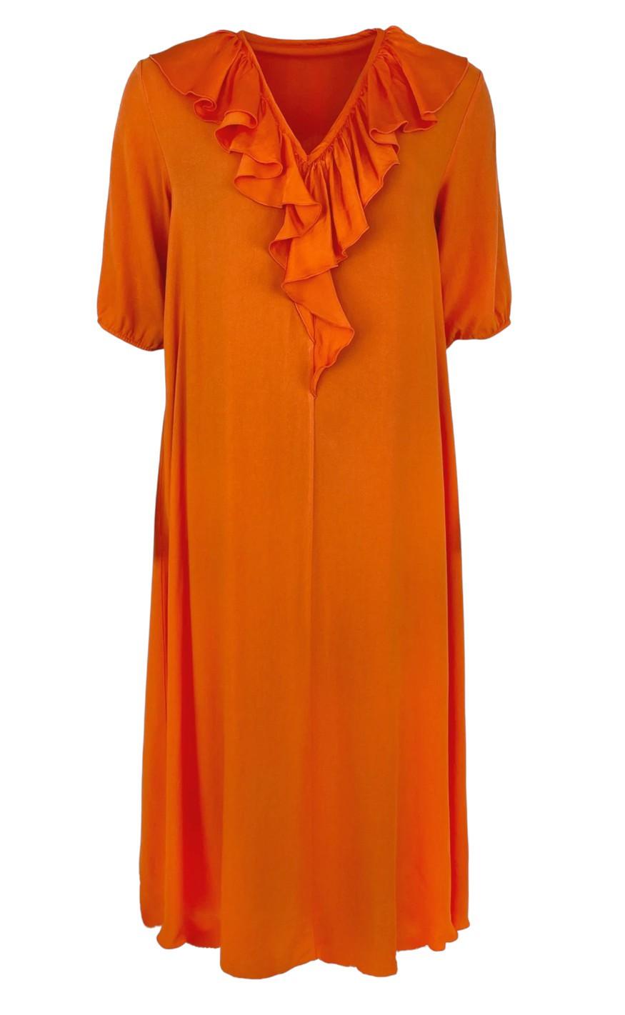 Black Colour Kjole - Lily - Orange
