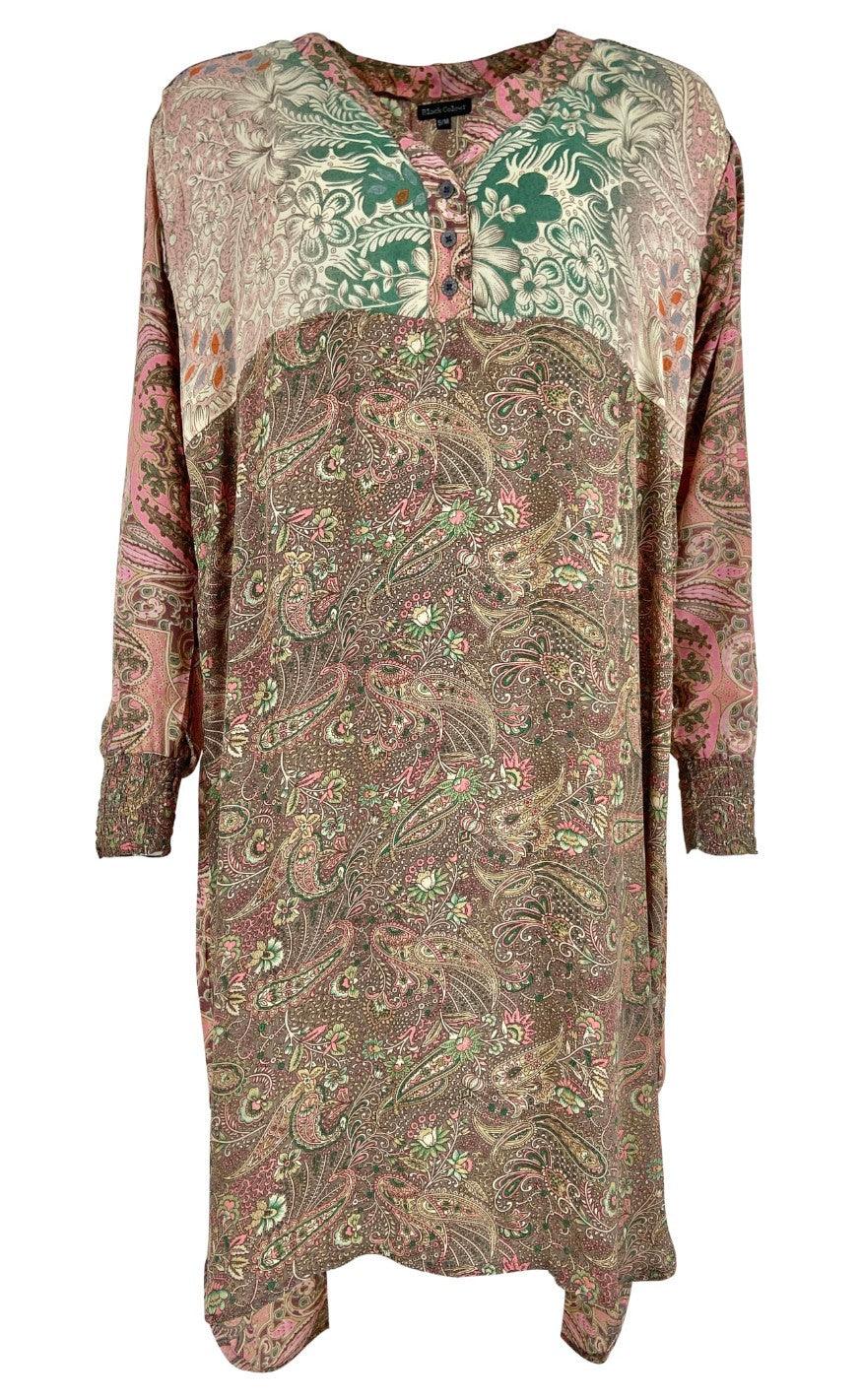 Black Colour Kjole - Luna Long Kaftan - Rose