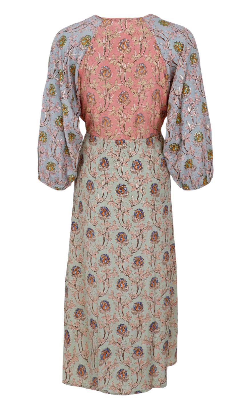 Black Colour Kjole - Luna V-Neck Long - Pastel Delight Mix