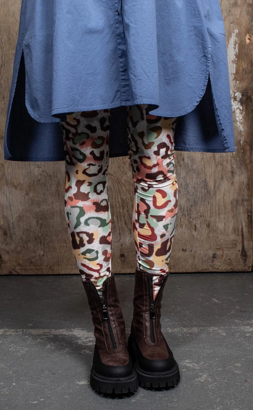 Black Colour Leggings - Robyn - Army Jungle