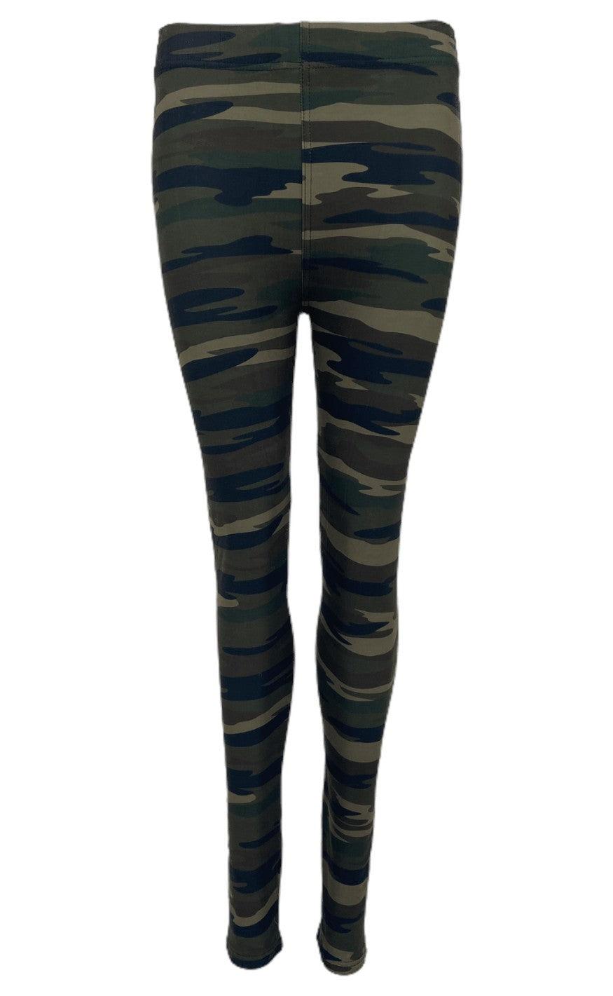 Black Colour Leggings - Robyn Printed - Camouflage