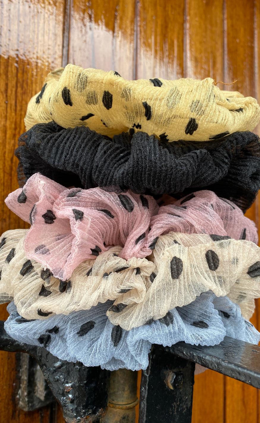 Black Colour Scrunchie - Andrea - Black
