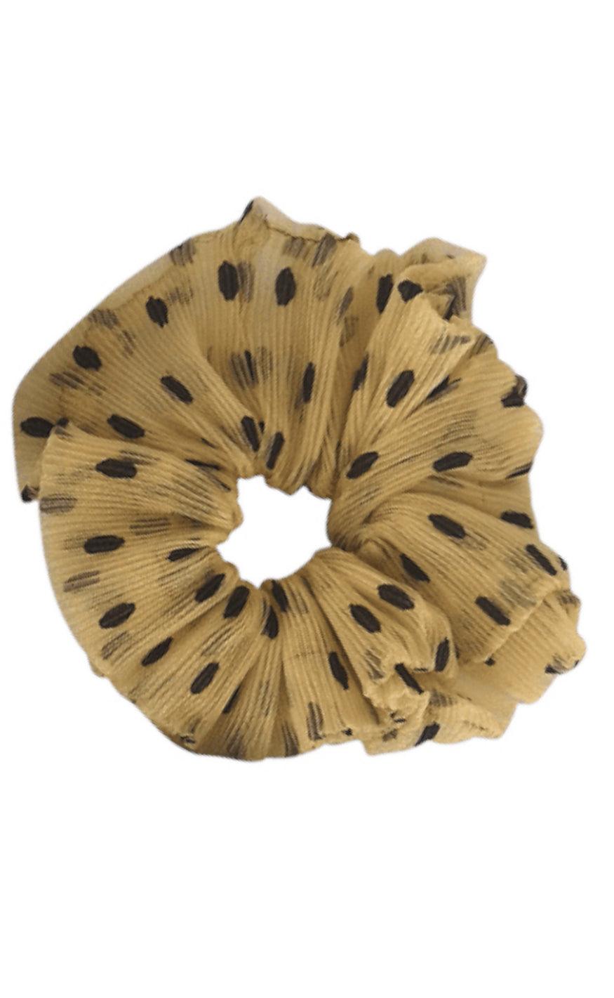 Black Colour Scrunchie - Andrea - Yellow
