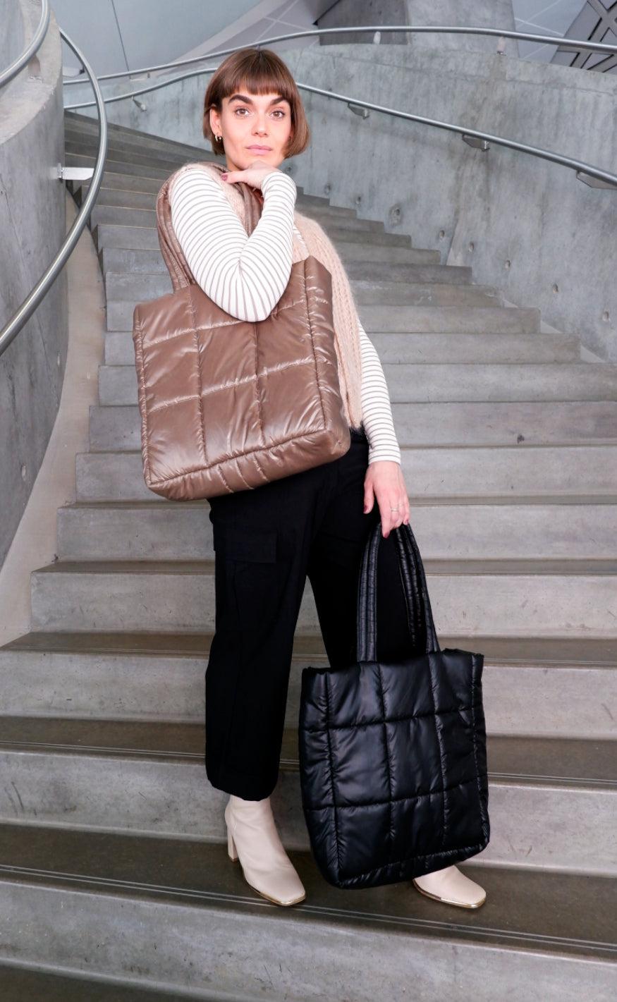 Black Colour Shopper - Lucky - Black