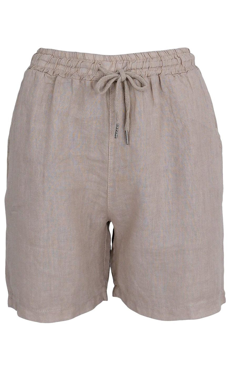 Black Colour Shorts - Melina - Beige