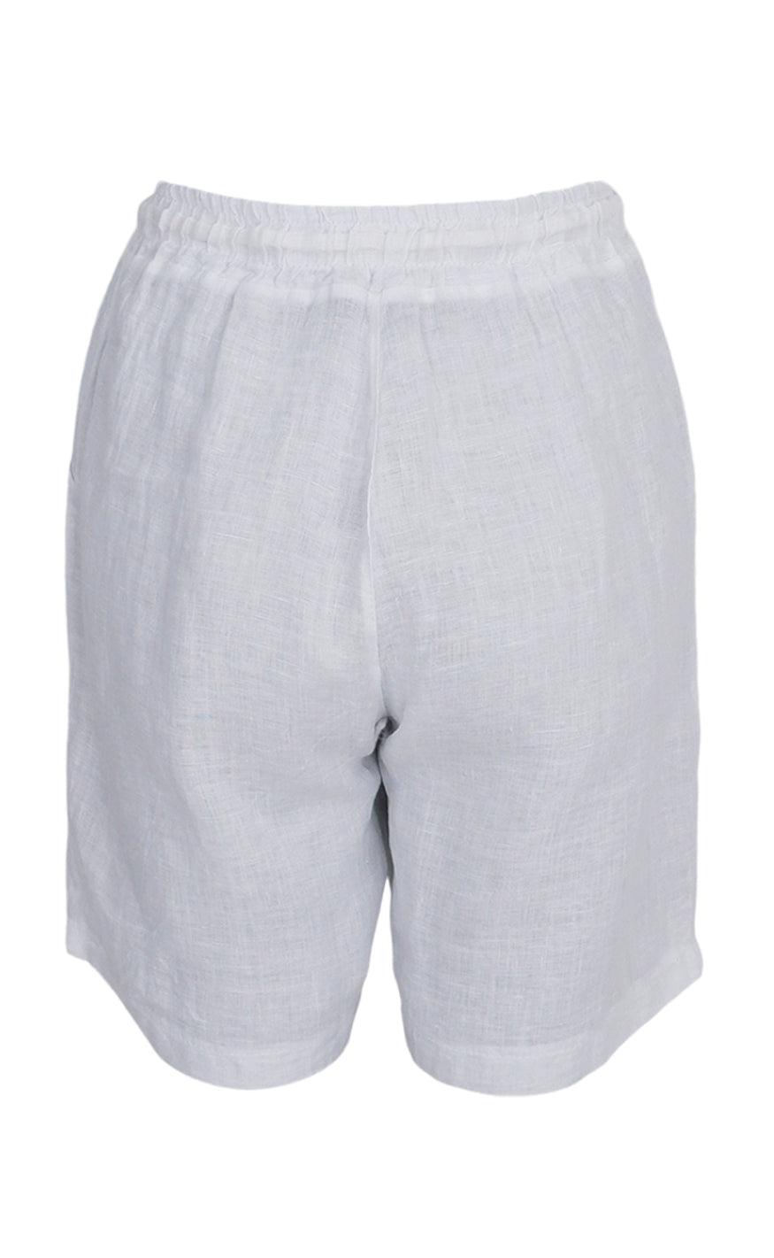 Black Colour Shorts - Melina - White
