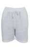 Black Colour Shorts - Melina - White