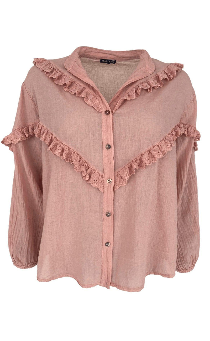 Black Colour Skjorte - Berta Lace - Rose