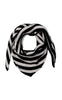 Black Colour Strikket Tørklæde - Triangle Striped - Black White